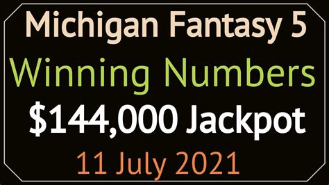 The winning numbers for the Double Play draw are also shown below. . Michigan fantasy five winning numbers